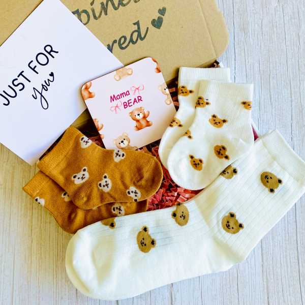Mum To Be/New Mum Socks & Coaster Mini Letterbox Gift